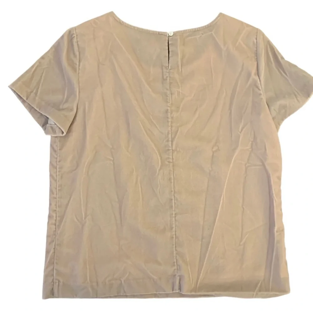 J. Crew Short Sleeve Velvet Top